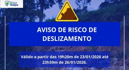 ATENÇÃO PARA O RISCO DE DESLIZAMENTOS EM DUQUE DE CAXIAS