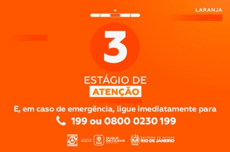 DUQUE DE CAXIAS SEGUE EM ESTÁGIO DE ATENÇÃO